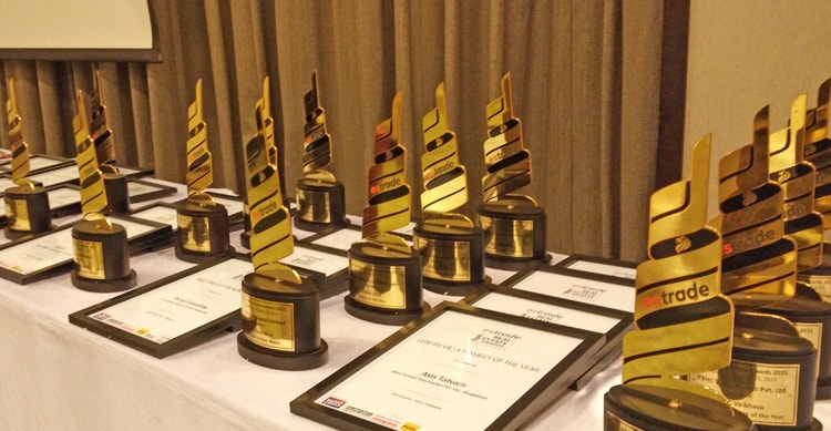 Congratulations! Winners – Estrade Real Estate Awards 2015 - The Trophies & Certificates for the esteemed Awardees