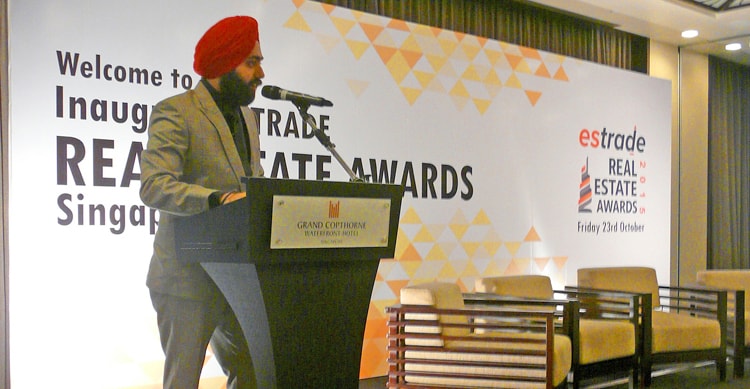Emcee Mr. Umardeep Singh Nagpal at the Inaugural Estrade Real Estate Awards